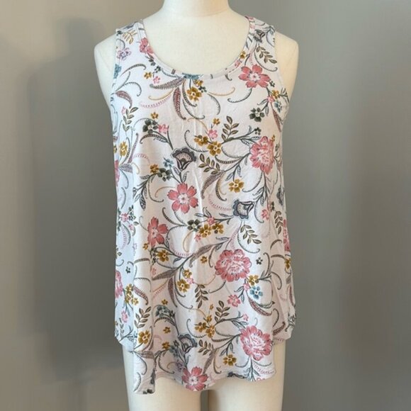 Old Navy Floral Print Tank Top Sz XS - Picture 1 of 5